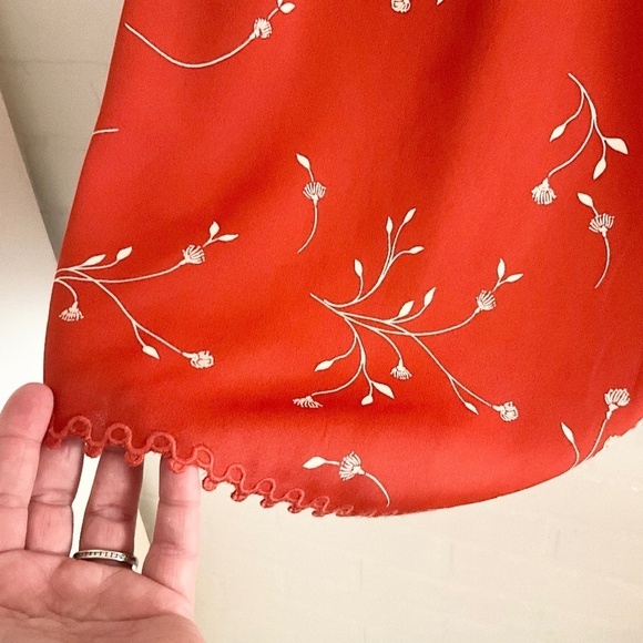 REVOLVE x Joie Allea Blouse Peasant Orange Cinnamon/Cream As seen on TV Sz S - Picture 12 of 16